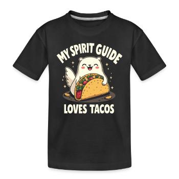 Spiritual journey with inner wisdom and - Kids' Premium Organic T-Shirt - black - Front