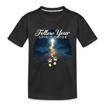 Spiritual journey with inner wisdom and - Kids' Premium Organic T-Shirt - black - Front