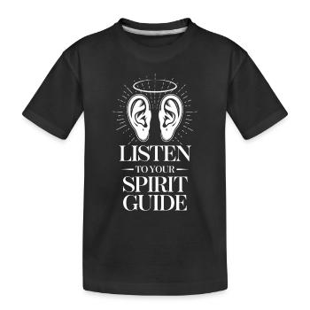 Spiritual journey with inner wisdom and - Kids' Premium Organic T-Shirt - black - Front