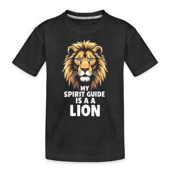 Löwe Spirit Guide Mystischer Weg zur Erleuchtung - Kinder Premium Bio T-Shirt - Schwarz - Vorne