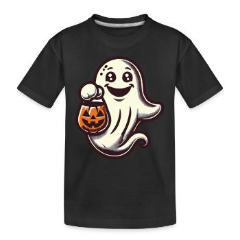 Mignon Halloween Ghost Trick Or Treat - T-shirt bio Premium Enfant - noir - Devant