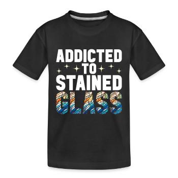 Stained Glass Artist Stained Glass Art - Kids' Premium Organic T-Shirt - black - Front