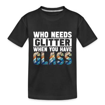 Stained Glass Artist Stained Glass Art - Kids' Premium Organic T-Shirt - black - Front