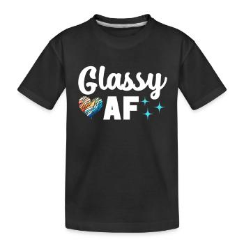 Stained Glass Artist Stained Glass Art - Kids' Premium Organic T-Shirt - black - Front