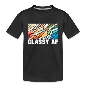 Stained Glass Artist Stained Glass Art - Kids' Premium Organic T-Shirt - black - Front