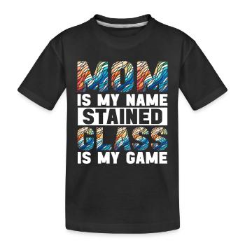Stained Glass Artist Stained Glass Art - Kids' Premium Organic T-Shirt - black - Front