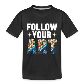 Stained Glass Artist Stained Glass Art - Kids' Premium Organic T-Shirt - black - Front