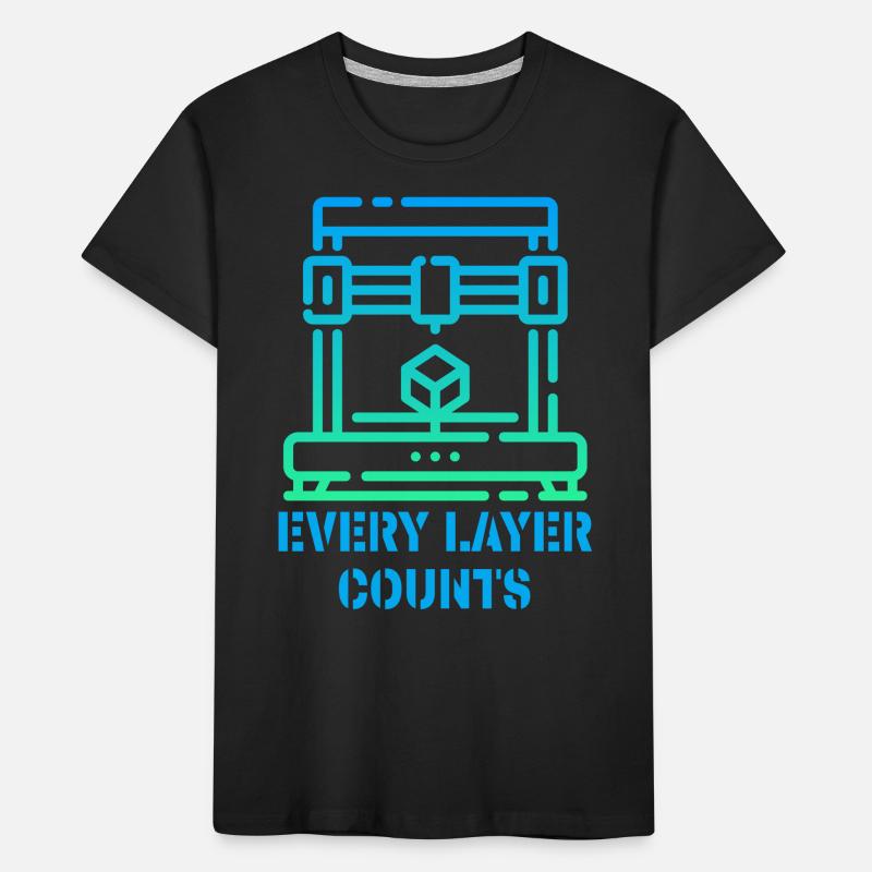 Every Layer Counts 3d Printer Kids' Premium Organic T-Shirt