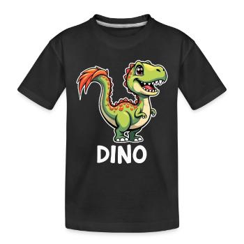 DINO - Kids' Premium Organic T-Shirt - black - Front