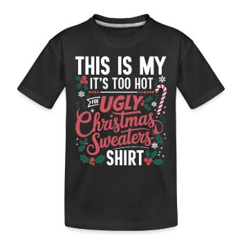 Christmas Funny Ugly Christmas - Kids' Premium Organic T-Shirt - black - Front