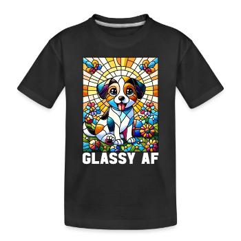 Stained Glass Artist Stained Glass Art - Kids' Premium Organic T-Shirt - black - Front
