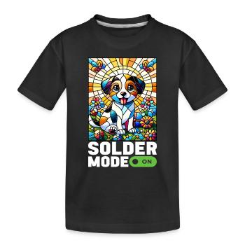 Stained Glass Artist Stained Glass Art - Kids' Premium Organic T-Shirt - black - Front