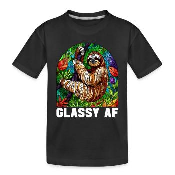 Stained Glass Artist Stained Glass Art - Kids' Premium Organic T-Shirt - black - Front
