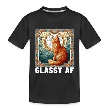 Stained Glass Artist Stained Glass Art - Kids' Premium Organic T-Shirt - black - Front