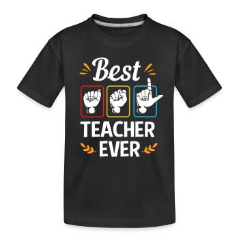 Langue des signes ASL sourd - T-shirt bio Premium Enfant - noir - Devant