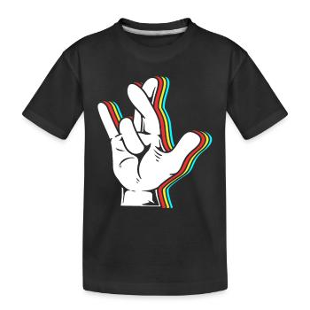 Langue des signes ASL sourd - T-shirt bio Premium Enfant - noir - Devant