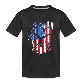 gymnast - Kids' Premium Organic T-Shirt - black - Front