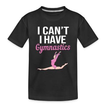 gymnast - Kids' Premium Organic T-Shirt - black - Front