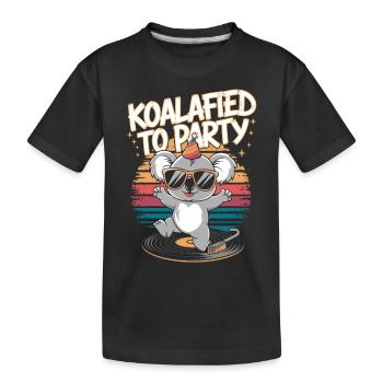 Koalafied pour faire la fête style rétro drôle - T-shirt bio Premium Enfant - noir - Devant