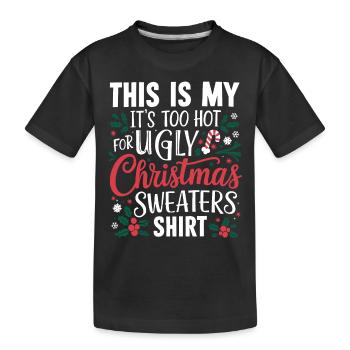 Funny Ugly Christmas Christmas - Kids' Premium Organic T-Shirt - black - Front