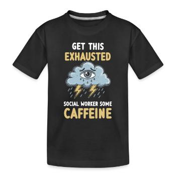 Épuisement et épuisement professionnel du surmenage - T-shirt bio Premium Enfant - noir - Devant