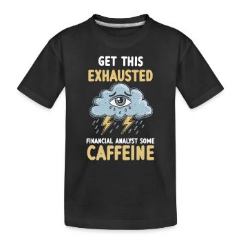 Erschöpfung Und Burnout Bei Finanzanalysten - Kinder Premium Bio T-Shirt - Schwarz - Vorne