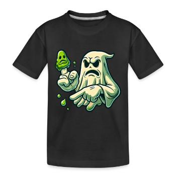 drôle boobby fantôme rétro style dessin animé booger - T-shirt bio Premium Enfant - noir - Devant
