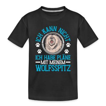 Plans Wolfspitz avec mon Keeshond - T-shirt bio Premium Enfant - noir - Devant