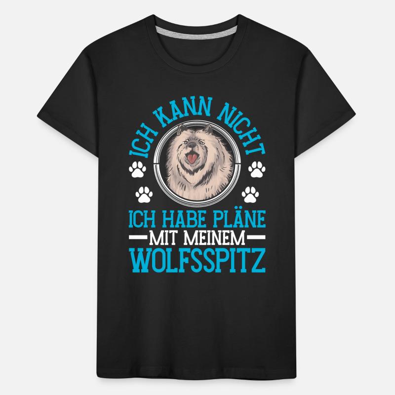 Plans Wolfspitz avec mon Keeshond T-shirt bio Premium Enfant