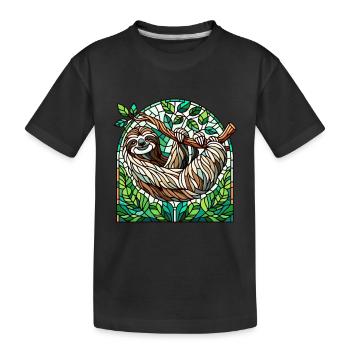 Stained Glass Artist Stained Glass Art - Kids' Premium Organic T-Shirt - black - Front