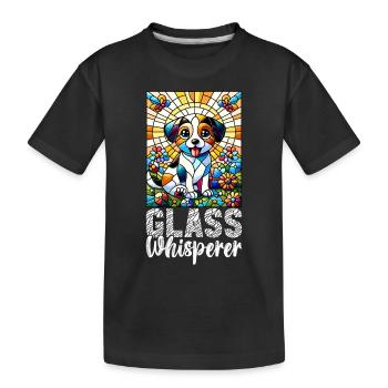 Stained Glass Artist Stained Glass Art - Kids' Premium Organic T-Shirt - black - Front