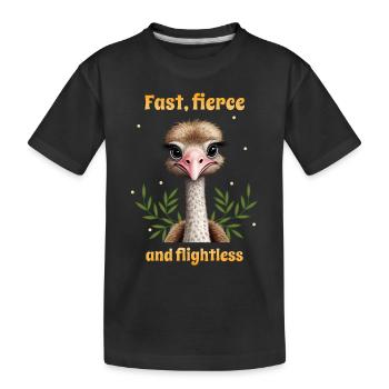 Fast fierce and flightless - Kids' Premium Organic T-Shirt - black - Front