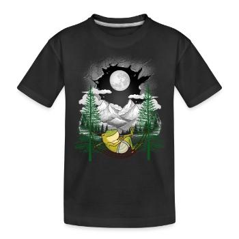 grenouille grenouilles hamac chill sortir nature - T-shirt bio Premium Enfant - noir - Devant