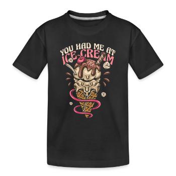 Du hattest mich bei der Eismaschine Gelato Lover Ice - Kinder Premium Bio T-Shirt - Schwarz - Vorne