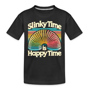 Slinky Time – Happy Times in Retro Style - Kids' Premium Organic T-Shirt - black - Front