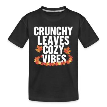 Autumnal blaze of colour for nature lovers and - Kids' Premium Organic T-Shirt - black - Front