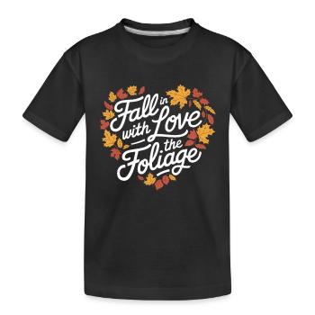 Autumnal blaze of colour for nature lovers and - Kids' Premium Organic T-Shirt - black - Front