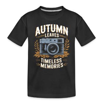 Autumnal blaze of colour for nature lovers and - Kids' Premium Organic T-Shirt - black - Front
