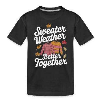 Autumnal blaze of colour for nature lovers and - Kids' Premium Organic T-Shirt - black - Front
