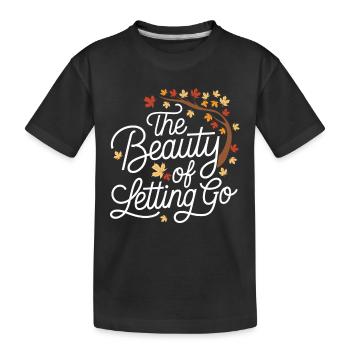Autumnal blaze of colour for nature lovers and - Kids' Premium Organic T-Shirt - black - Front