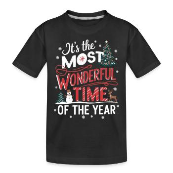Christmas Most beautiful time of the year Christmas Eve - Kids' Premium Organic T-Shirt - black - Front