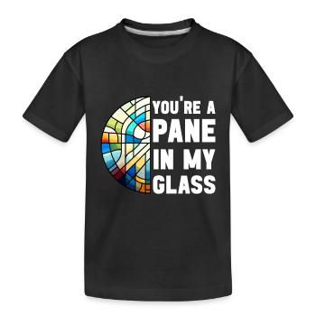 Stained Glass Artist Stained Glass Art - Kids' Premium Organic T-Shirt - black - Front