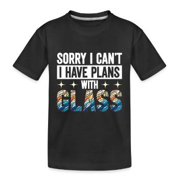 Stained Glass Artist Stained Glass Art - Kids' Premium Organic T-Shirt - black - Front