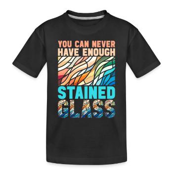 Stained Glass Artist Stained Glass Art - Kids' Premium Organic T-Shirt - black - Front