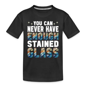 Stained Glass Artist Stained Glass Art - Kids' Premium Organic T-Shirt - black - Front