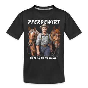 HORSE KEEPER NE S’AMÉLIORE PAS - T-shirt bio Premium Enfant - noir - Devant