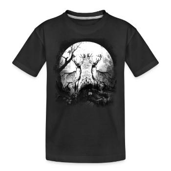 mystique forêt animaux de la forêt cerf cerf chevreuil - T-shirt bio Premium Enfant - noir - Devant