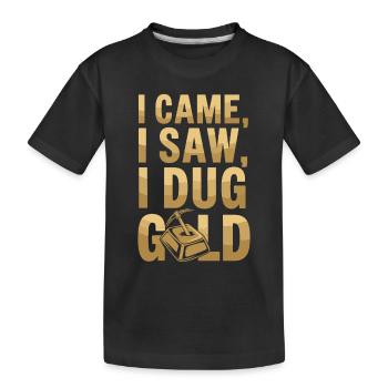 Goldrausch Abenteuer Goldsucher Schatzsuche - Kinder Premium Bio T-Shirt - Schwarz - Vorne