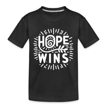 Hope Wins - Kids' Premium Organic T-Shirt - black - Front