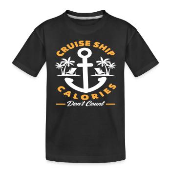 Kreuzfahrt Kalorien Zählen Nicht - Kinder Premium Bio T-Shirt - Schwarz - Vorne
